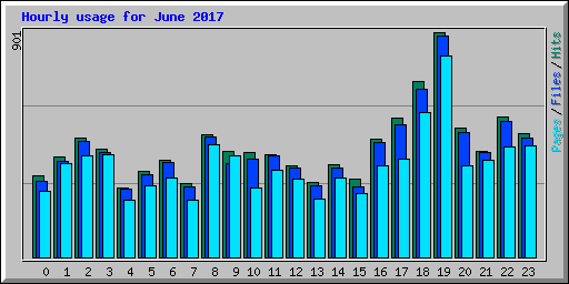Hourly usage for June 2017