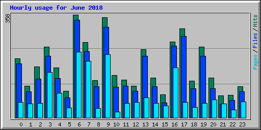 Hourly usage for June 2018