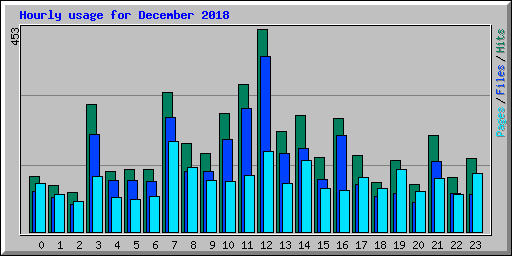 Hourly usage for December 2018