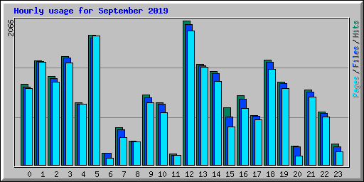 Hourly usage for September 2019