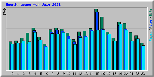 Hourly usage for July 2021