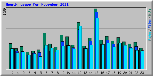 Hourly usage for November 2021