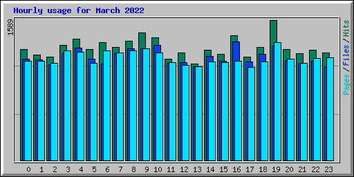 Hourly usage for March 2022